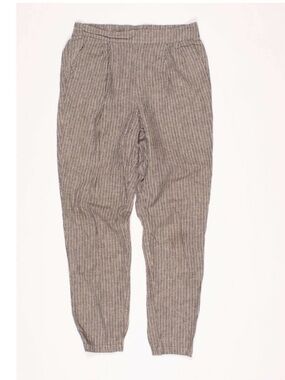 FILOSOFIA Linen Blend Striped Pull On Crop Pants Size Small